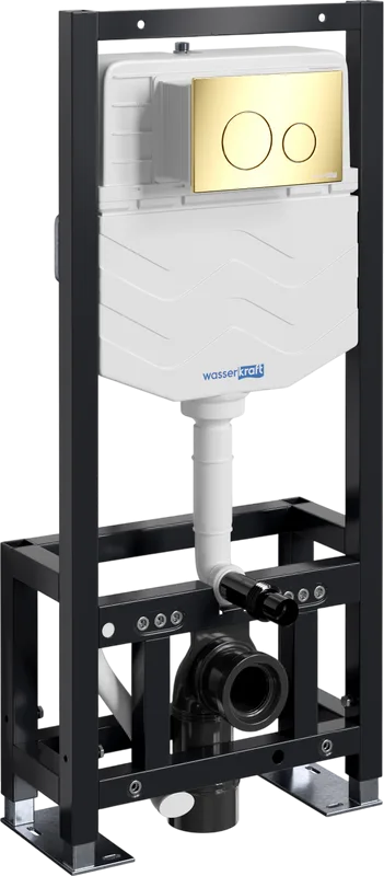 Система инсталляции для унитазов Wasserkraft Dill 61TLT.010.ME.PG02, с кнопкой смыва золото Sancos — официальный сайт