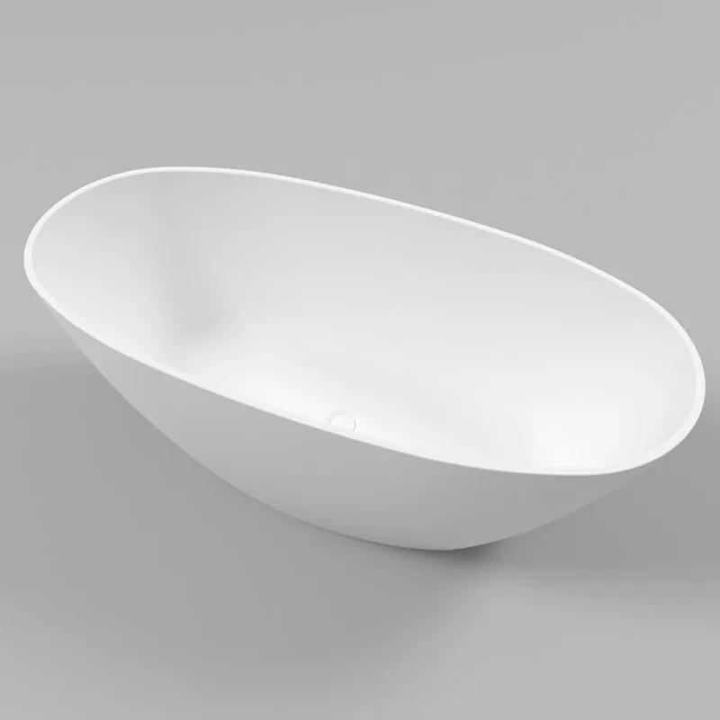 Ванна из искусственного камня WHITECROSS Onyx B 160x75 см, отдельностоящая, матовая белая, овальная, Sancos — официальный сайт