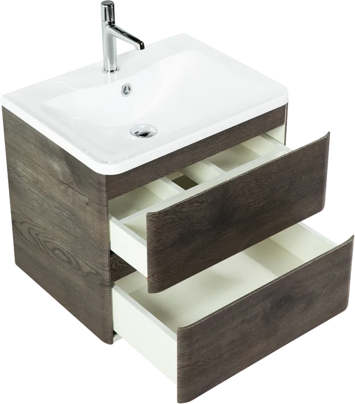 Тумба под раковину без столешницы BelBagno Albano 60 подвесная, rovere nature grigio Sancos — официальный сайт