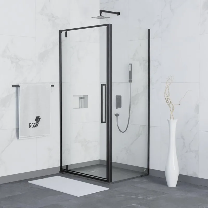 Душевой уголок RGW Stilvoll SV-02B+90 см (79-82)x90x200 профиль черный матовый, стекло прозрачное Sancos — официальный сайт