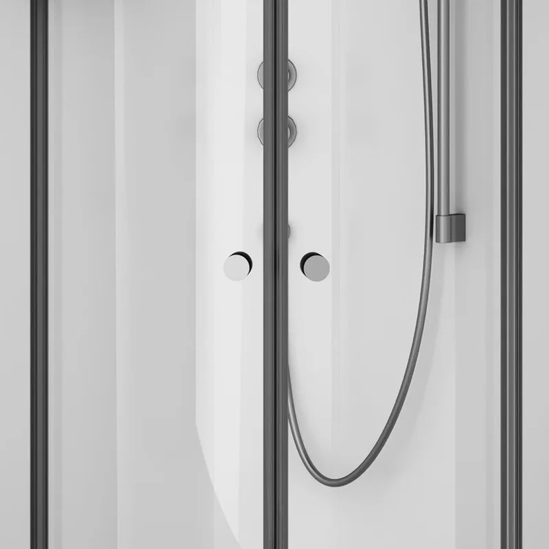 Душевая кабина AM.PM X-Joy W94C-401-100BT 100х100 см, низкий поддон, матовый черный Sancos — официальный сайт