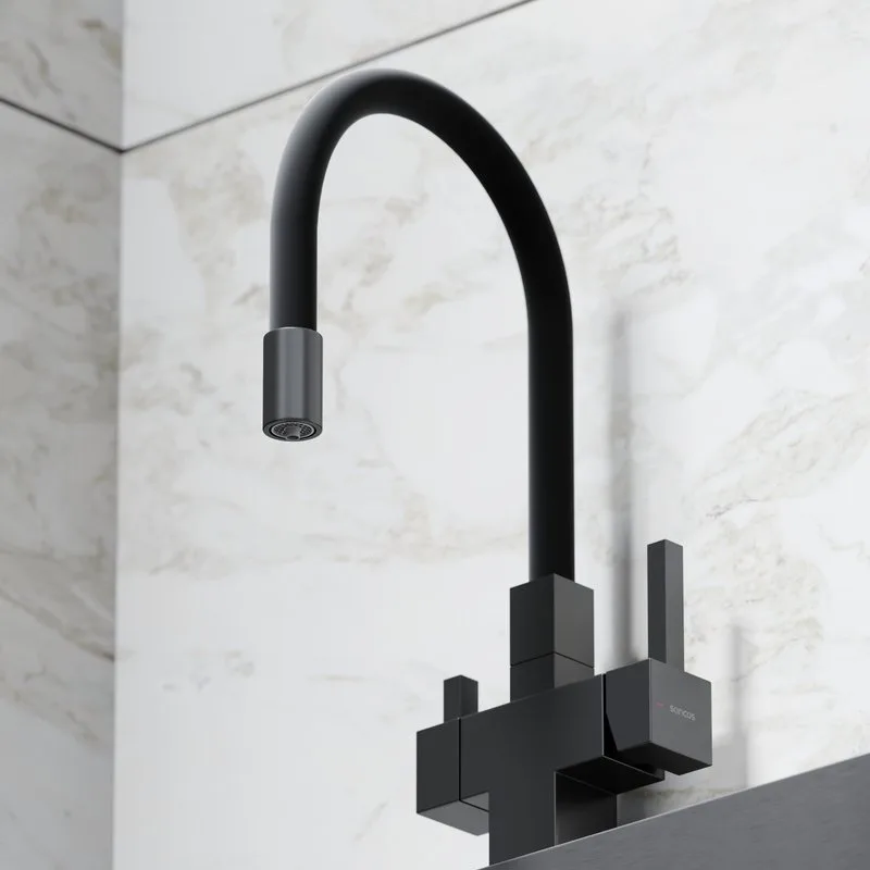 Смеситель для кухни Sancos Arno SC4005MB с гибким изливом, матовый черный Sancos — официальный сайт