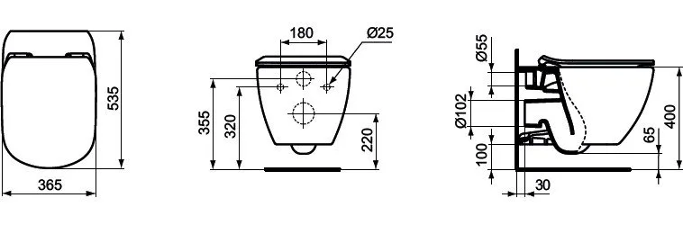 Унитаз подвесной Ideal Standard Tesi Sancos — официальный сайт