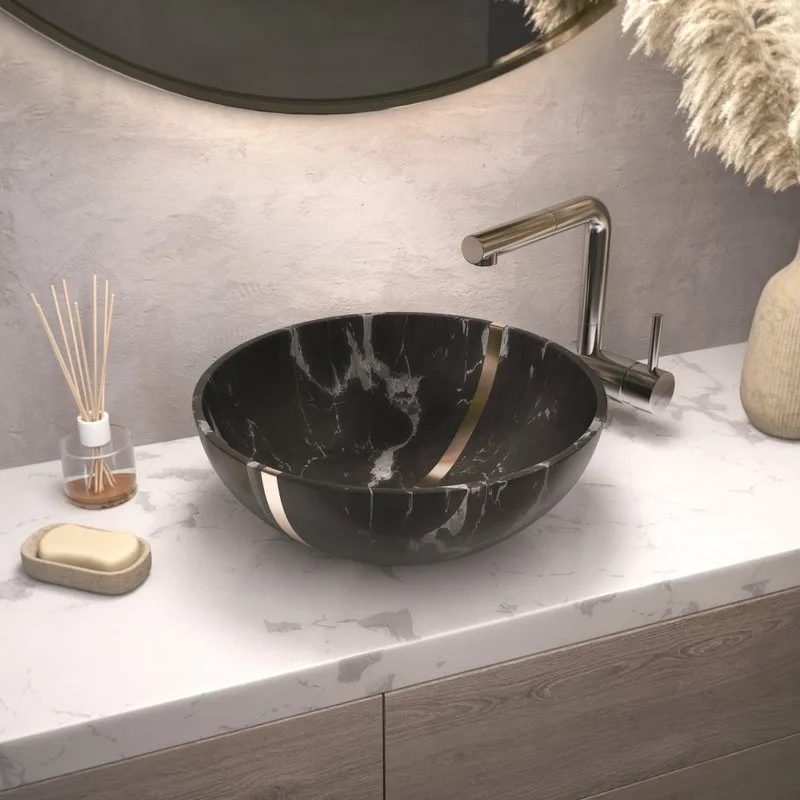 Накладная раковина Omoikiri Hitomi 41 BL Marble Sancos — официальный сайт