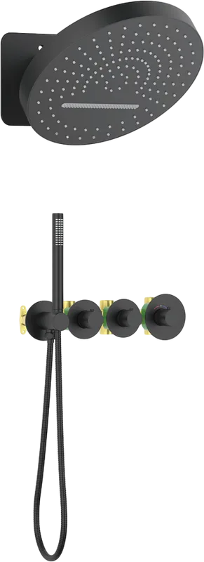 Душевой комплект Timo Saona SX-2329/03SM, С ВНУТРЕННЕЙ ЧАСТЬЮ, с термостатом, матовый черный Sancos — официальный сайт