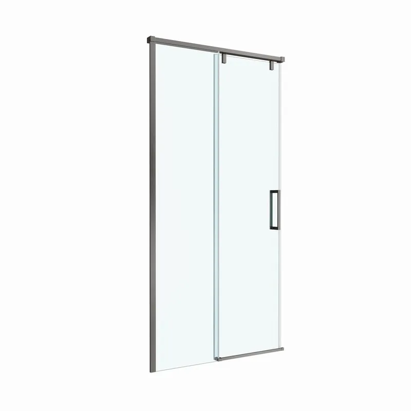Душевая дверь в нишу BelBagno Soft Close-1 BF-1-100-C-GM профиль оружейная сталь Sancos — официальный сайт