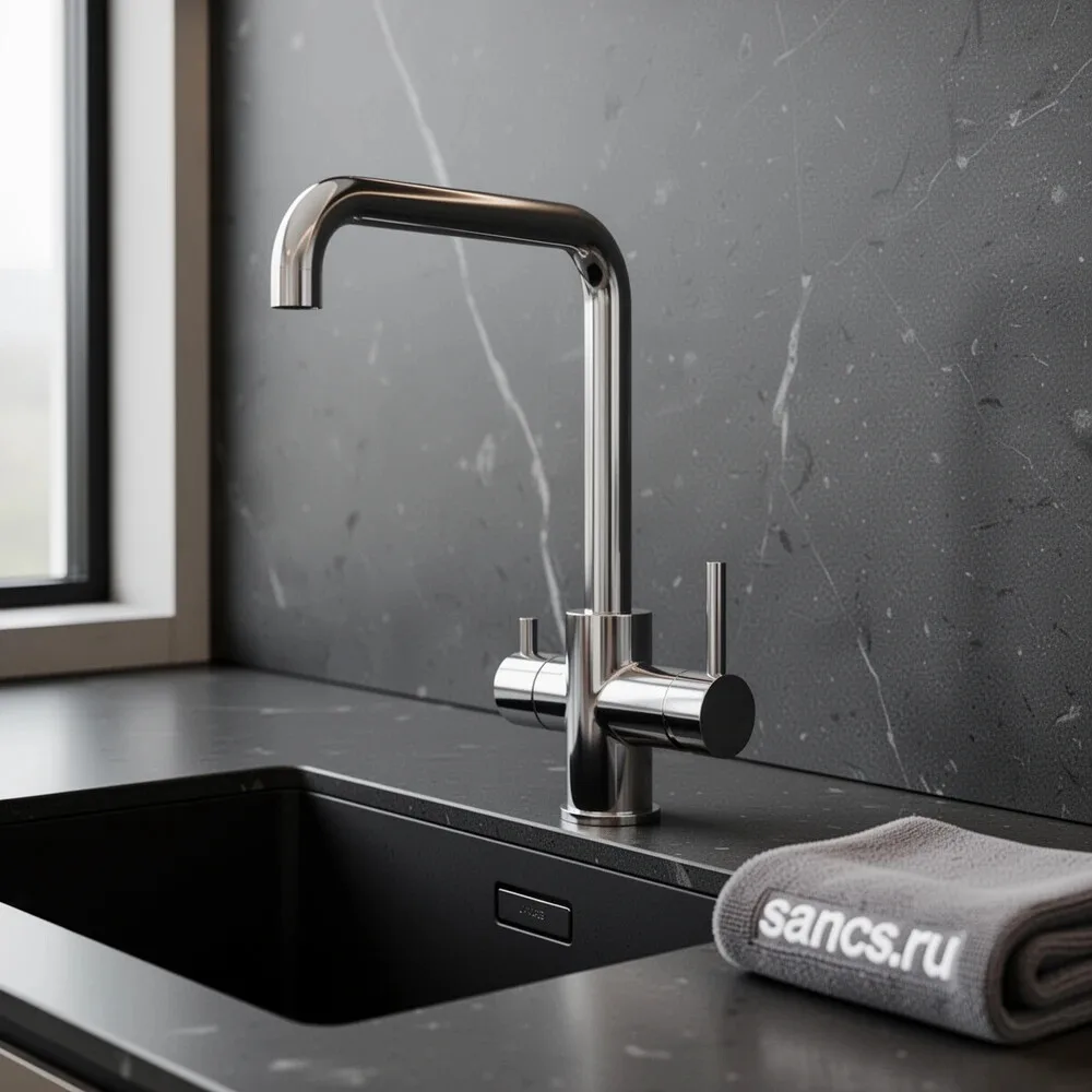 Смеситель для кухни Sancos Vela, с краном под фильтр для питьевой воды, хром, SC4013CH Sancos — официальный сайт