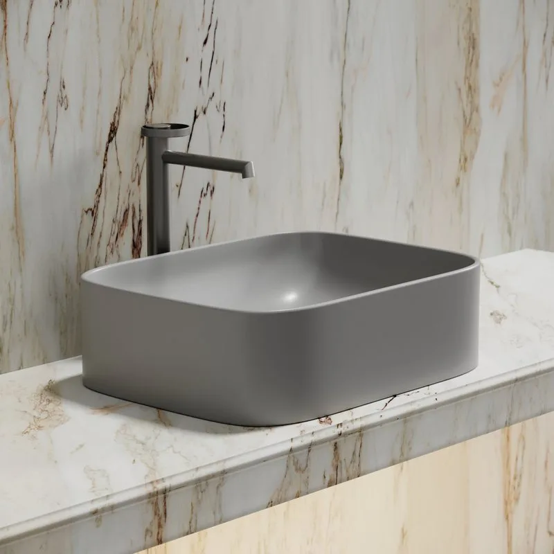 Накладная раковина Ceramicanova Element CN6052MSG серая матовая Sancos — официальный сайт