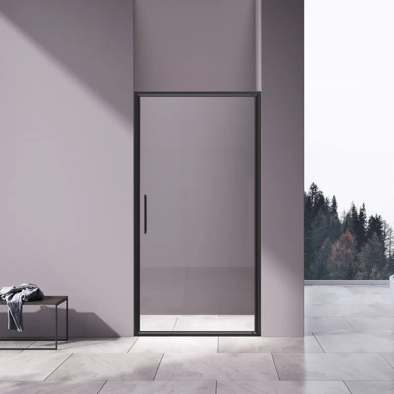 Душевая дверь Vincea Slim 8mm VDP-4SL900CLB, черный, стекло прозрачное Sancos — официальный сайт