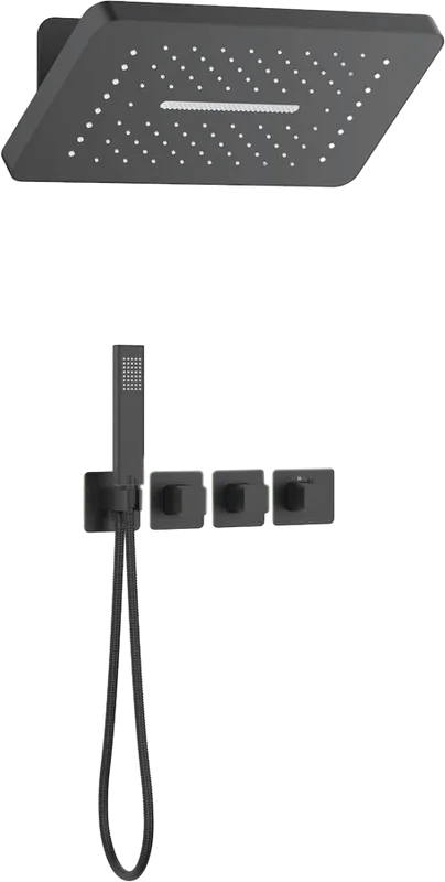 Душевой комплект Timo Petruma SX-5249/03SM, С ВНУТРЕННЕЙ ЧАСТЬЮ, с термостатом, матовый черный Sancos — официальный сайт