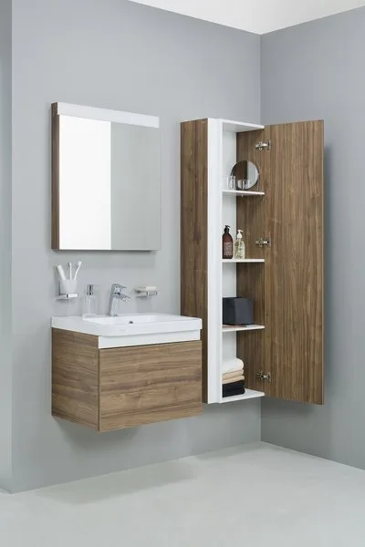 Шкаф-пенал для ванной Ravak 10° SB 10° темный орех Sancos — официальный сайт