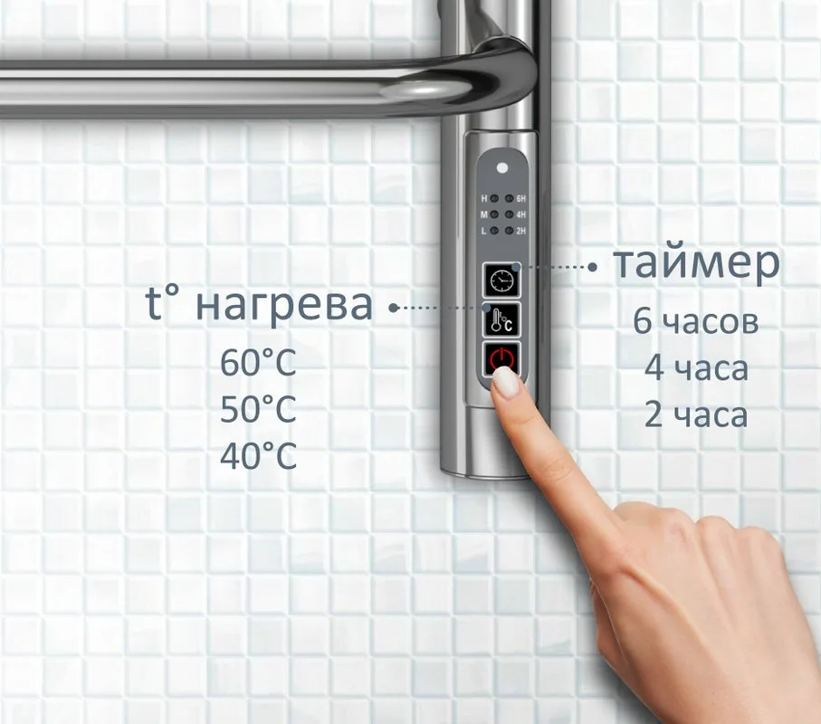 Полотенцесушитель электрический AQUATEK Альфа П10 50x90 хром Sancos — официальный сайт