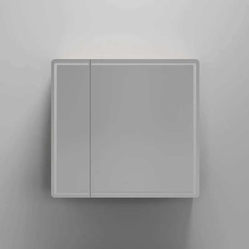 Зеркало-шкаф Sancos Mirror 80 с подсветкой, дуб галифакс натуральный Sancos — официальный сайт