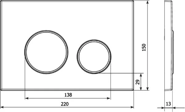 Кнопка смыва Veconi Round Design VFRD004WHG белая Sancos — официальный сайт