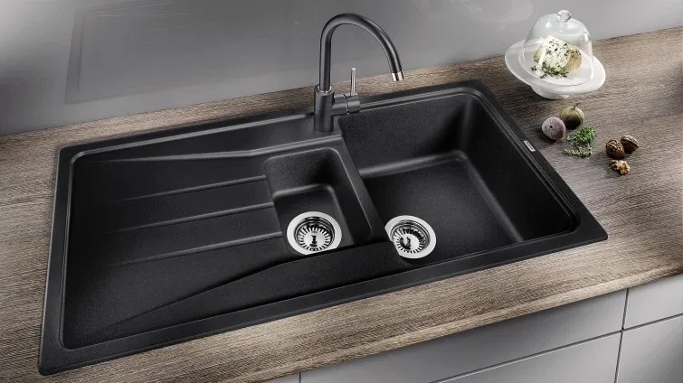 Смеситель для кухни Blanco Mida Silgranit 524202 (519415) черный Sancos — официальный сайт