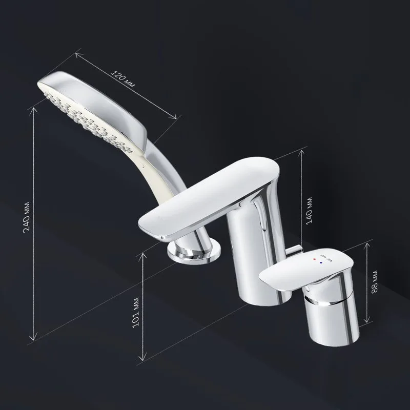 Смеситель на борт ванны AM.PM Inspire V2.0 F50A01300 Sancos — официальный сайт
