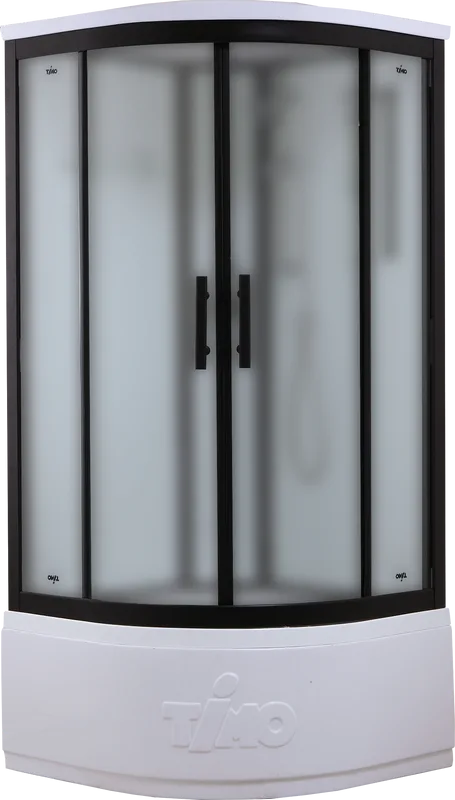 Душевая кабина Timo Standart T-6690BF Black Fabric с высоким поддоном, профиль черный Sancos — официальный сайт