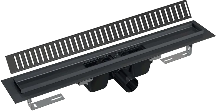 Душевой трап (лоток) AlcaPlast APZ1BLACK 75 см с решеткой Sancos — официальный сайт