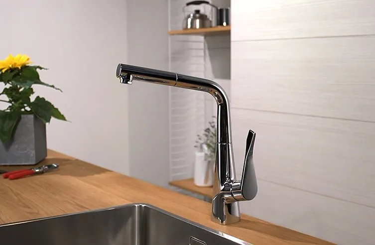 Смеситель для кухни Hansgrohe Metris 14821000 Sancos — официальный сайт