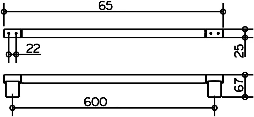 Полотенцедержатель Keuco Plan 14901370600 65 см, черный Sancos — официальный сайт