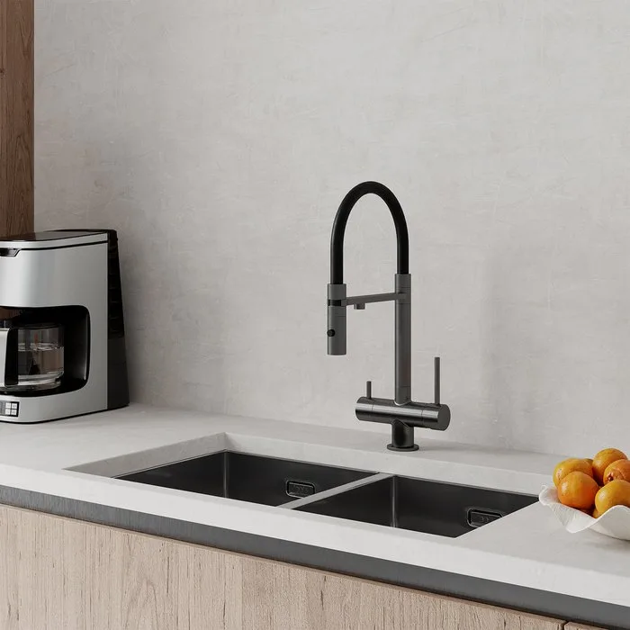 Смеситель для кухни IDDIS Ace ACEGMFFi05 графит, с гибким изливом Sancos — официальный сайт