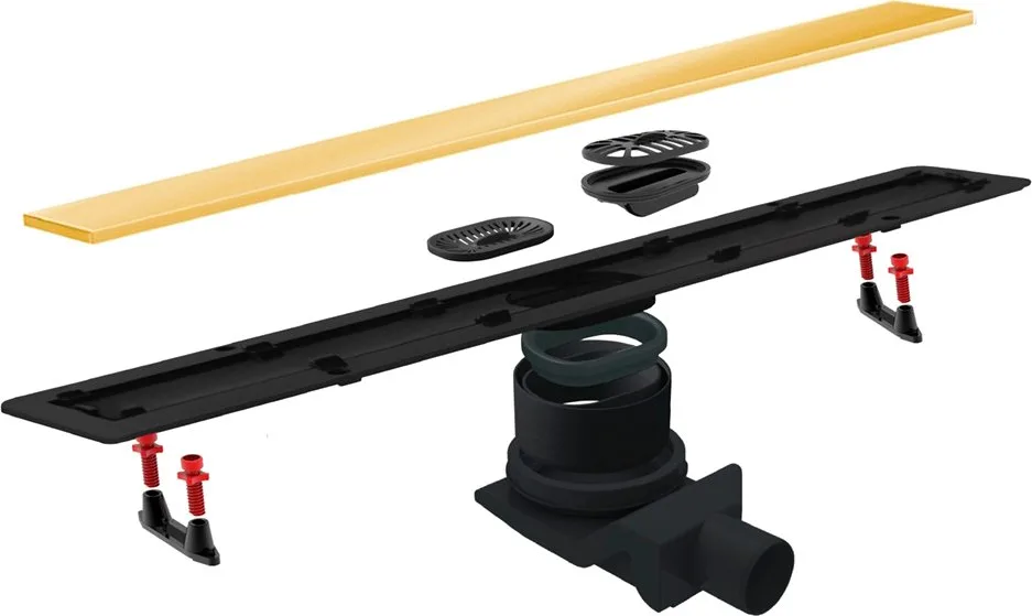 Душевой трап (лоток) Pestan Confluo Frameless Line 650 gold Sancos — официальный сайт