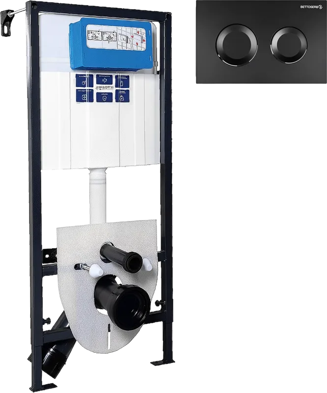 Система инсталляции для унитазов BETTOSERB Sava Fix Slim, с кнопкой смыва Sitnica черный матовый Sancos — официальный сайт
