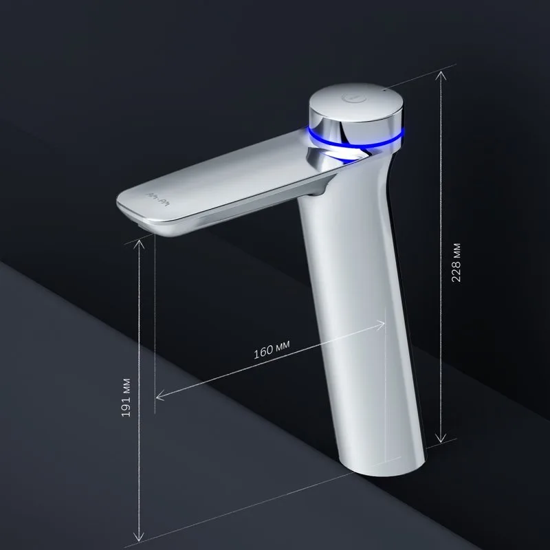 Термостатический смеситель AM.PM Inspire V2.0 F50A93400 TouchReel электронный с донным клапаном Sancos — официальный сайт