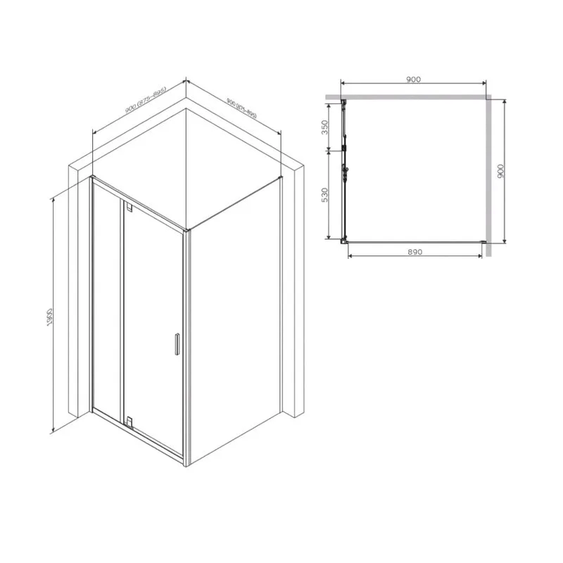 Душевой уголок AM.PM Gem W90G-404-090MT 90x90 Sancos — официальный сайт