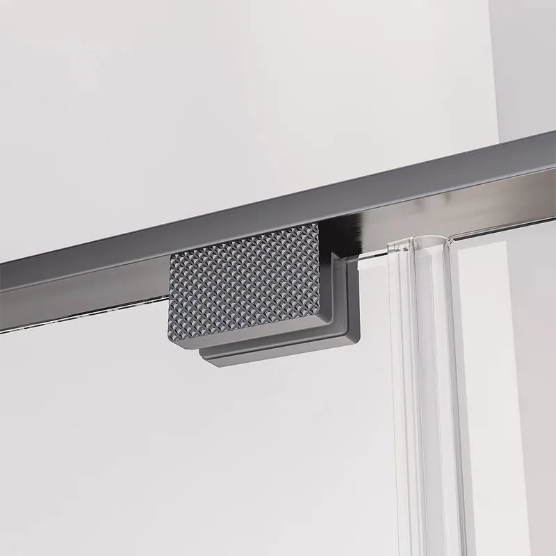 Душевая дверь в нишу Veconi Premium Alassio GR 130x200, профиль брашированный графит, стекло прозрач Sancos — официальный сайт