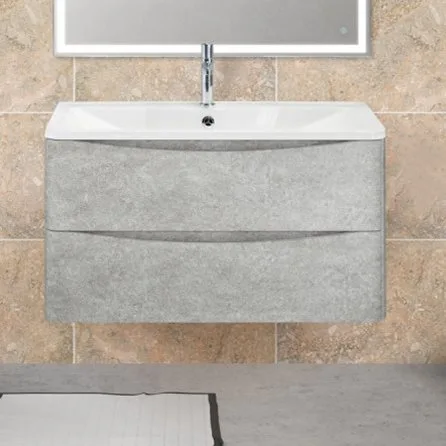 Тумба под раковину без столешницы BelBagno Acqua 100 подвесная, cemento verona grigio Sancos — официальный сайт