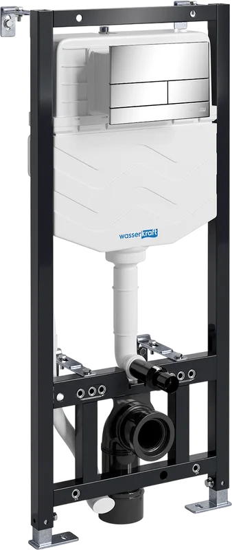 Система инсталляции для унитазов Wasserkraft Aller 10TLT.010.ME.CH04, с кнопкой смыва хром Sancos — официальный сайт