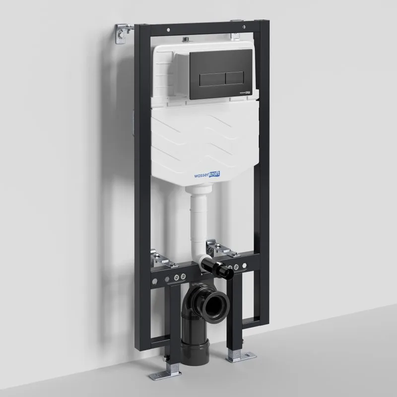 Система инсталляции для унитазов Wasserkraft Vils 56TLT.010.ME.MB03, с кнопкой смыва матовой черной Sancos — официальный сайт
