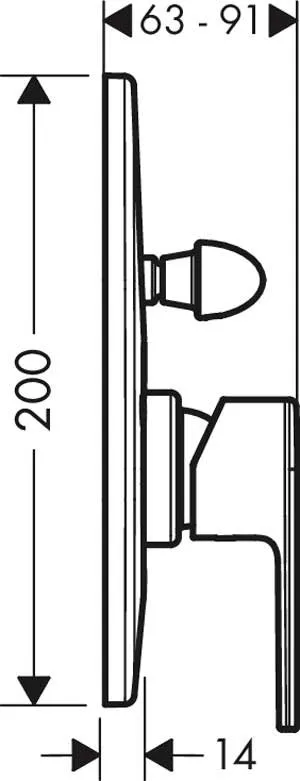 Встраиваемый смеситель Hansgrohe Vernis Shape 71458000, хром Sancos — официальный сайт