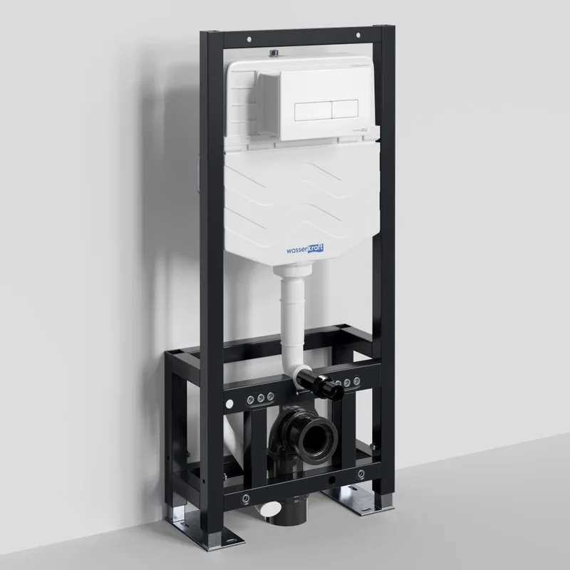 Система инсталляции для унитазов Wasserkraft Dill 61TLT.010.ME.WM03, с кнопкой смыва матовой белой Sancos — официальный сайт