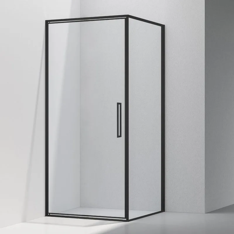 Душевой уголок Vincea Slim VSR-4SLP9010CLB 100х90 см, профиль матовый черный, стекло прозрачное Sancos — официальный сайт