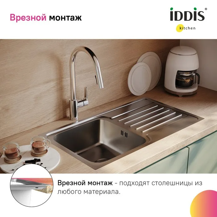 Мойка кухонная IDDIS Sound SND78SDi77 Sancos — официальный сайт