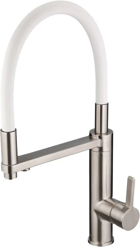 Смеситель для кухни Swedbe Selene Plus 8641 белый, нержавеющая сталь Sancos — официальный сайт