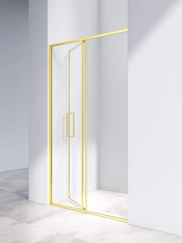Душевая дверь Vincea Slim 8mm VDP-4SL120CLG, брашированное золото, стекло прозрачное Sancos — официальный сайт
