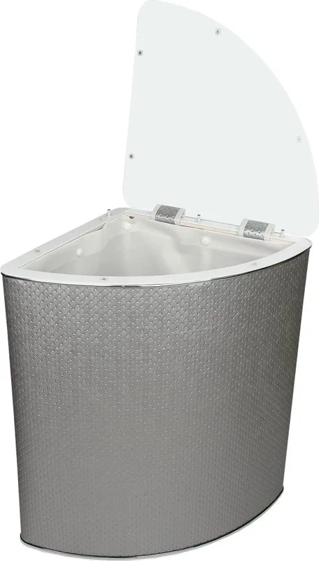 Корзина для белья Geralis PHH-U серебро, хром, угловая Sancos — официальный сайт