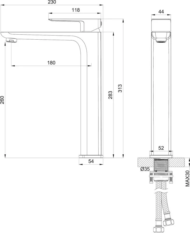 Смеситель для раковины Wonzon & Woghand WW-88239003-CR хром Sancos — официальный сайт