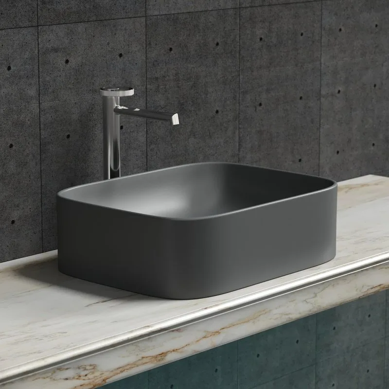 Накладная раковина Ceramicanova Element CN6052MDH темный антрацит матовая Sancos — официальный сайт