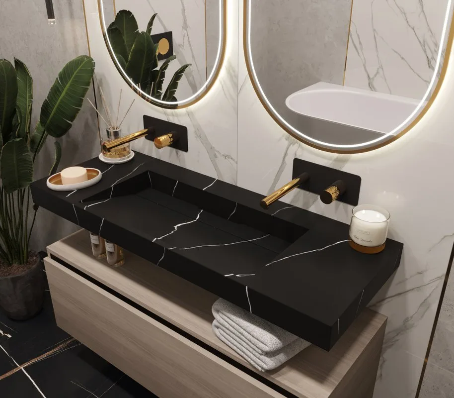 Раковина Armadi Art Flat Nero Marquina 120 Sancos — официальный сайт