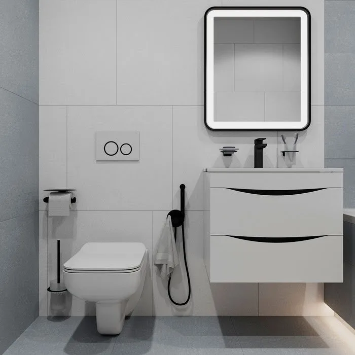 Кнопка смыва IDDIS Unifix UNI03WBi77 003, белая/черный Sancos — официальный сайт