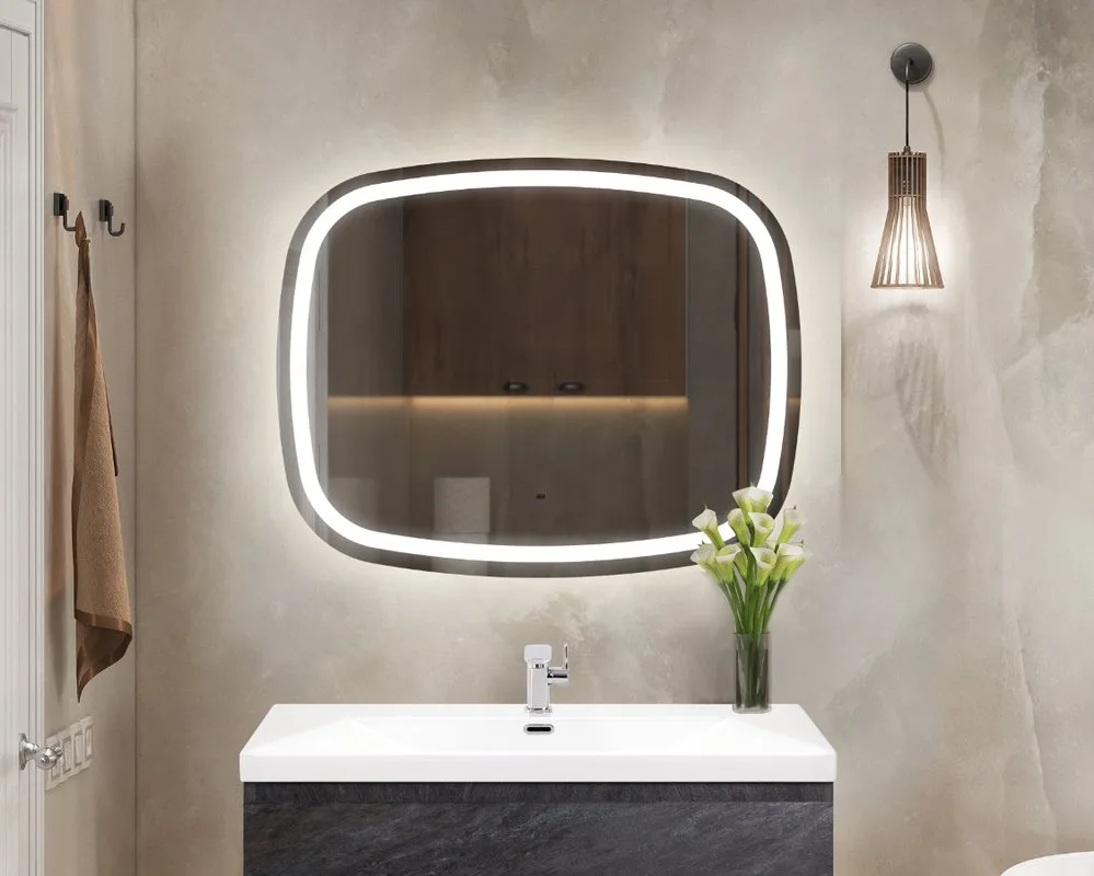 Зеркало Cezares Molveno 100х80 с подсветкой Sancos — официальный сайт