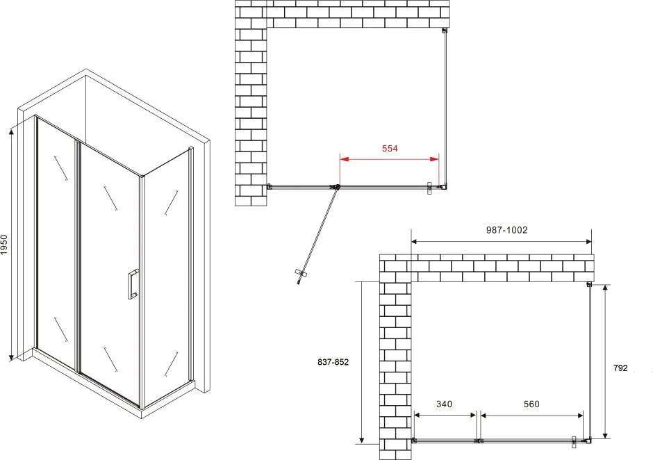 Душевой уголок Abber Sonnenstrand AG04100MS-S85M 100x85, профиль хром, стекло матовое Sancos — официальный сайт
