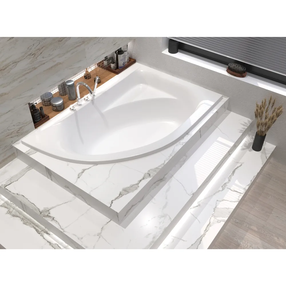 Акриловая ванна WHITECROSS Aquarella 170x110 см, левая, пристенная, белая Sancos — официальный сайт