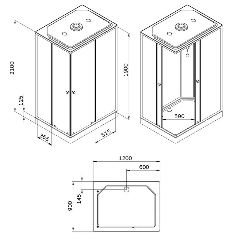 Душевая кабина AM.PM X-Joy W94C-403-12090BT 120х90 Sancos — официальный сайт