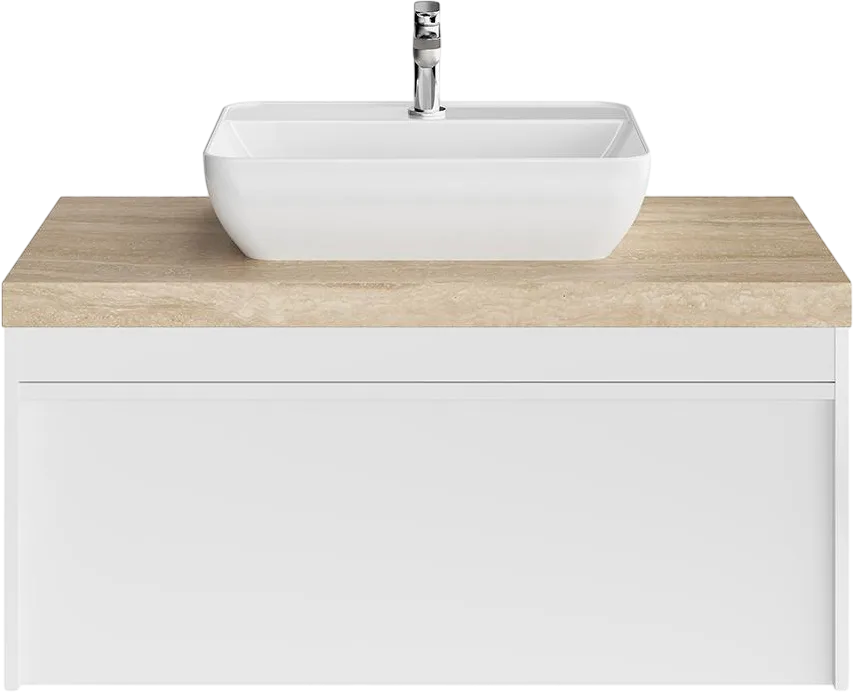 Тумба под раковину без столешницы KERAMA MARAZZI Modula 100 подвесная, белая глянцевая Sancos — официальный сайт