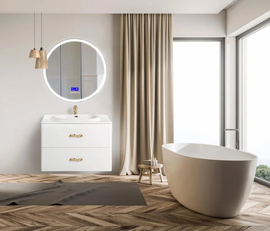Зеркало круглое BelBagno SPC-RNG-800-LED-TCH-RAD с bluetooth, термометром и радио Sancos — официальный сайт